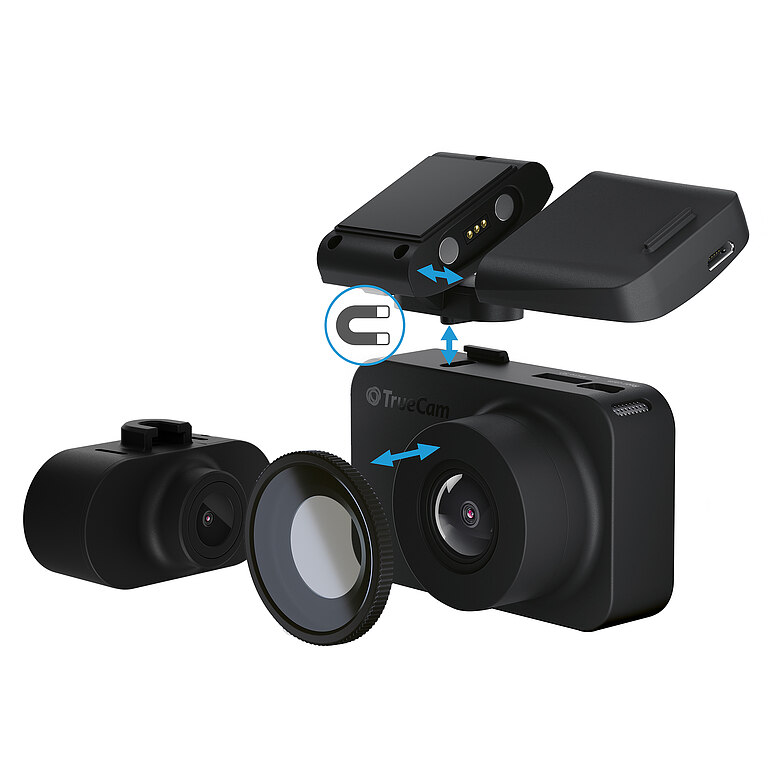 TechU™ Dashcam 4K M11 Pro Dual Camera – Écran tactile de 4